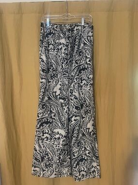Ralph Lauren Black and White Wide-Leg Pants